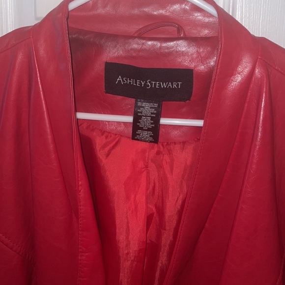 Red Leather Jacket Size 2X - Picture 3 of 3